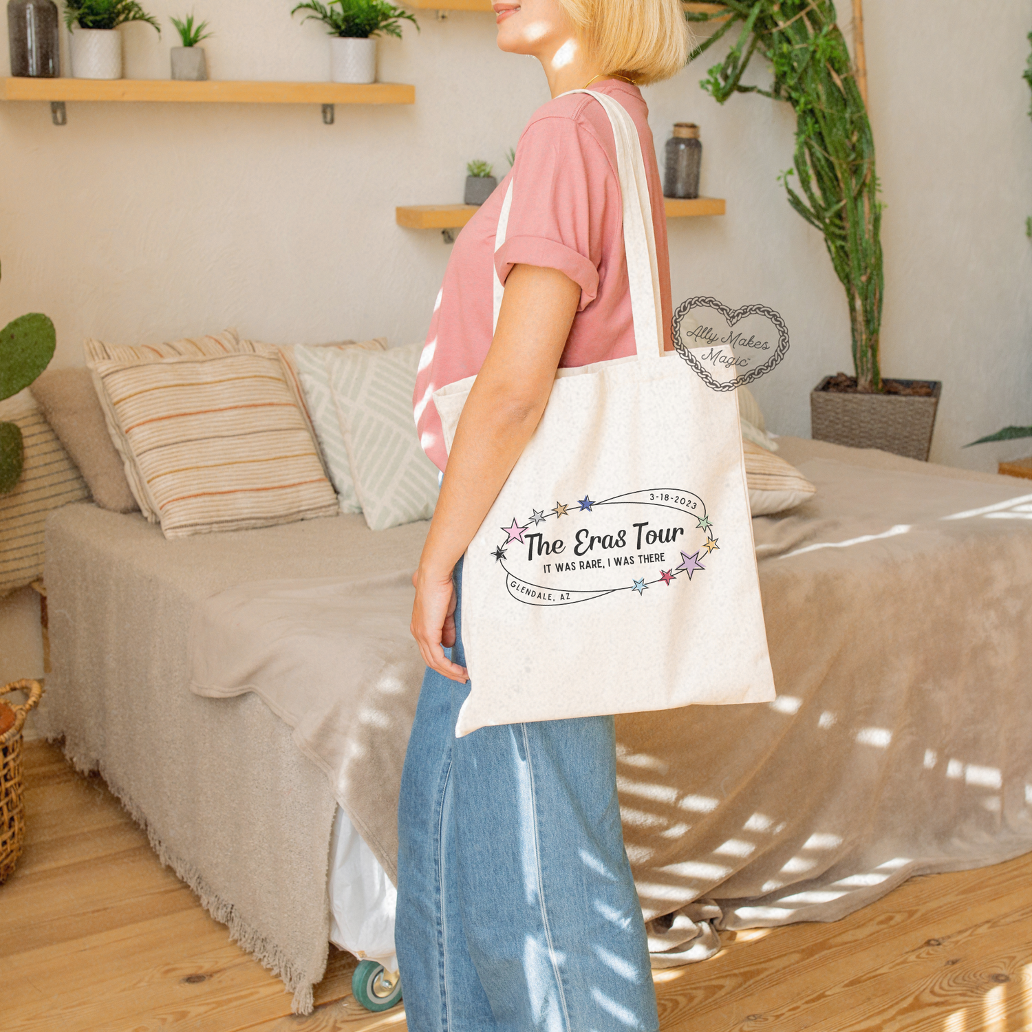 glendale night 2 retro tote bag