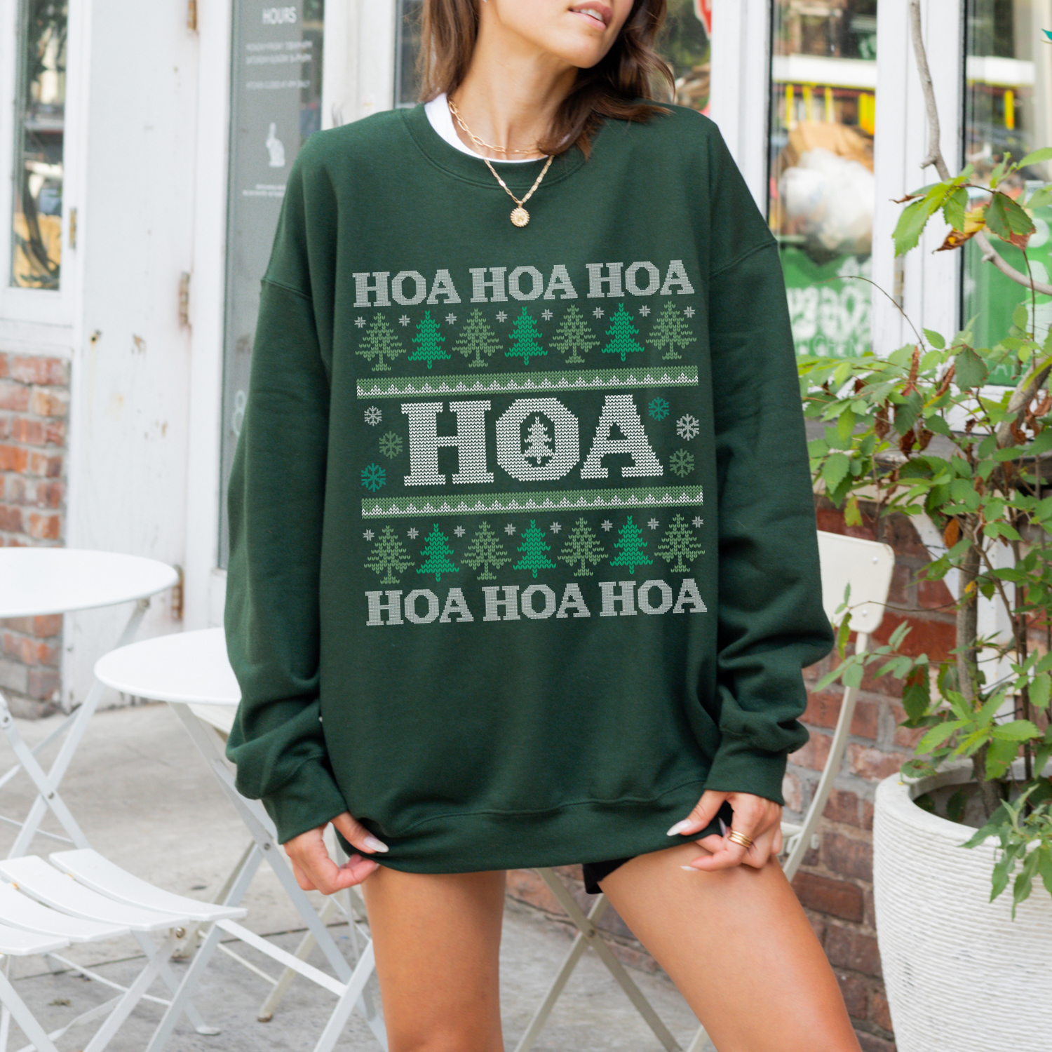 hoa hoa hoa ugly christmas sweater