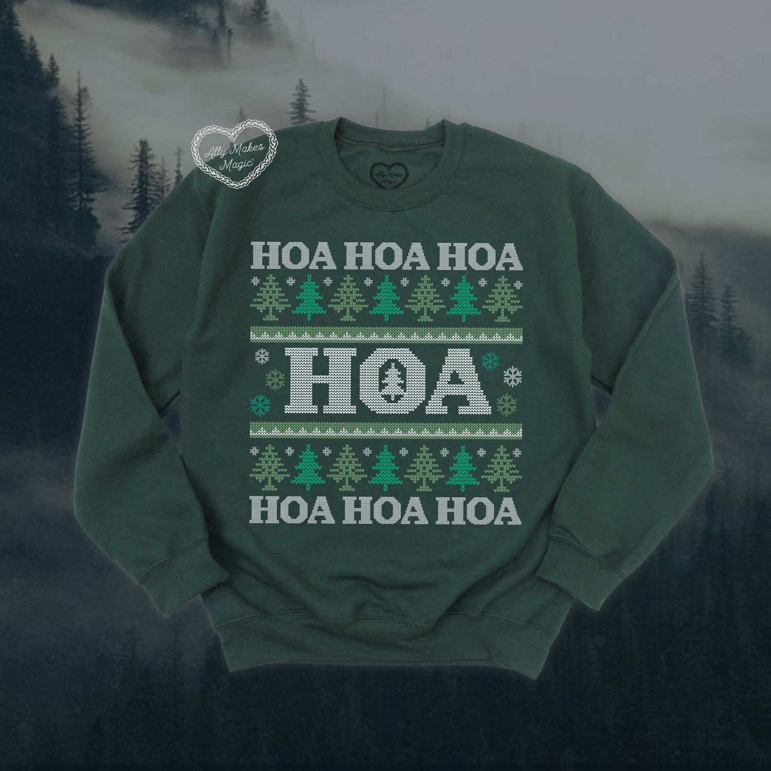 hoa hoa hoa ugly christmas sweater