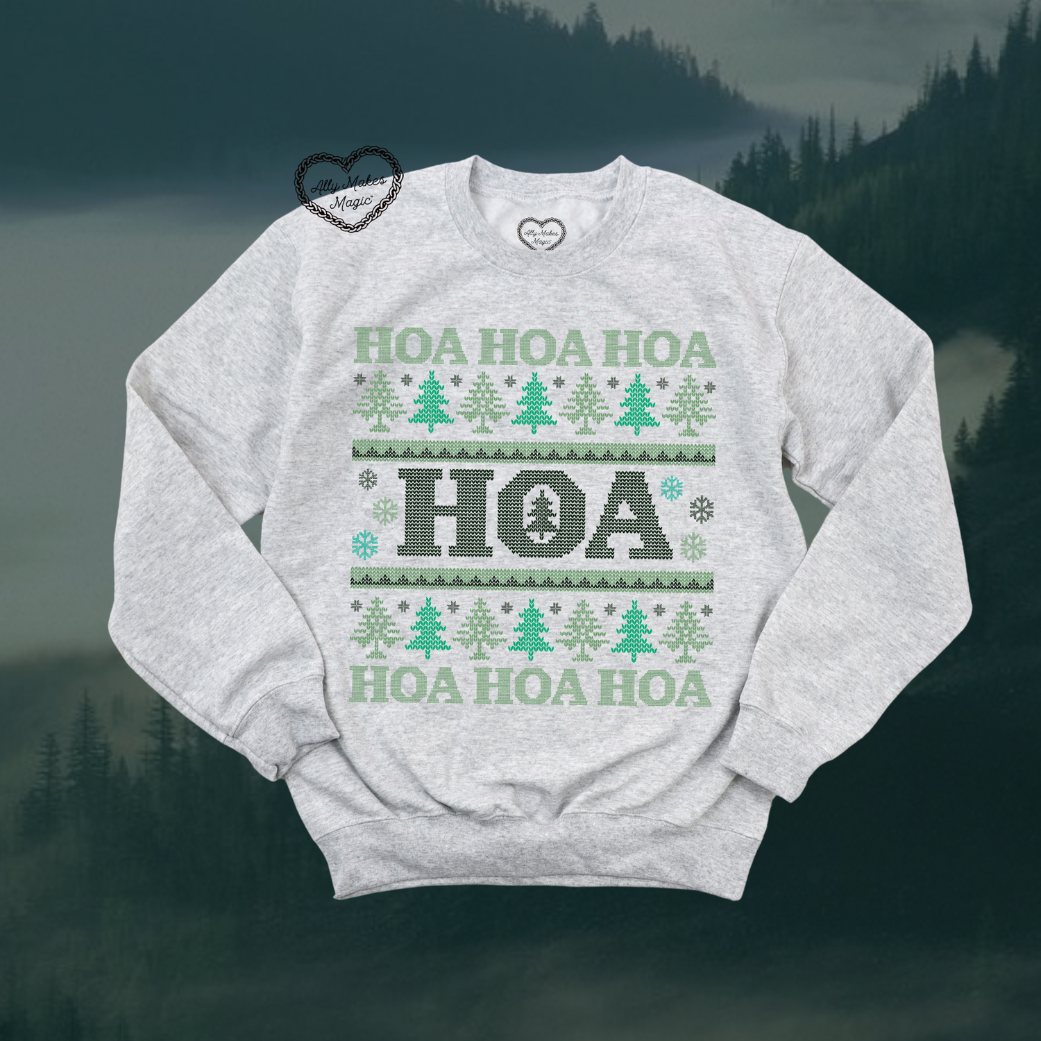 hoa hoa hoa ugly christmas sweater