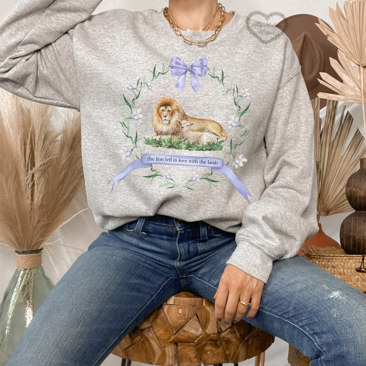 lion and lamb crewneck