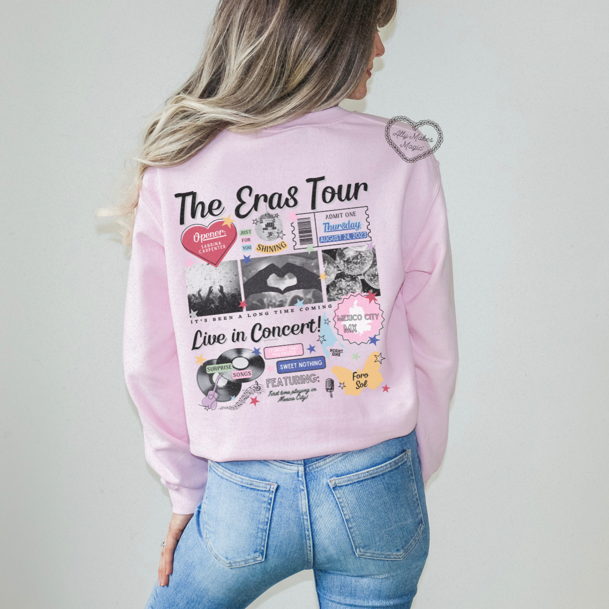 mexico city night 1 retro sweater | gildan