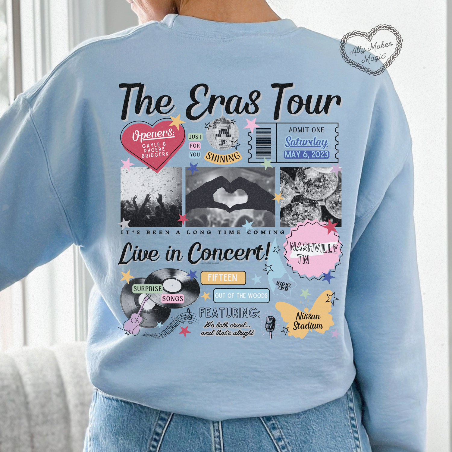 nashville night 2 retro sweater | gildan