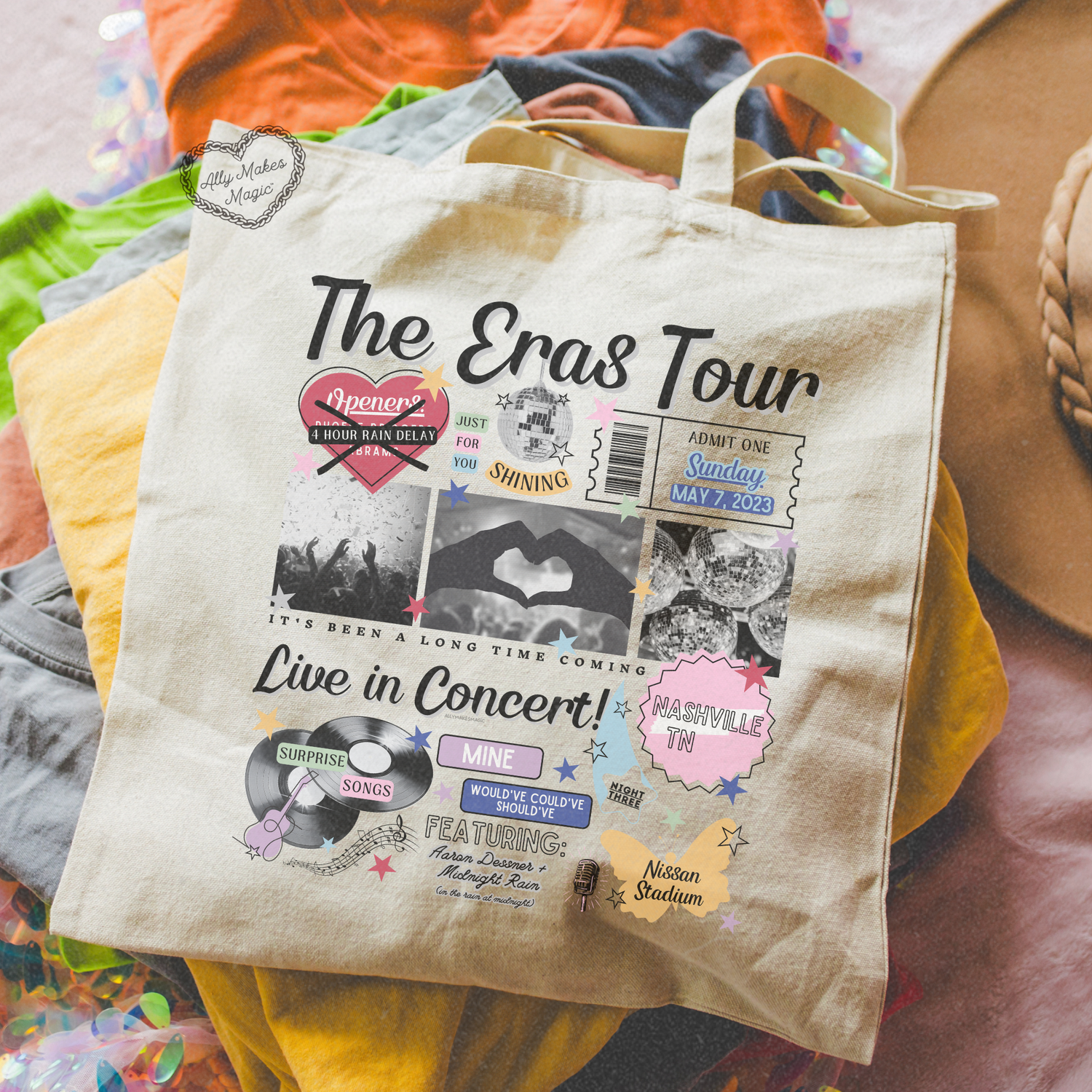 nashville night 3 tote bag *custom*