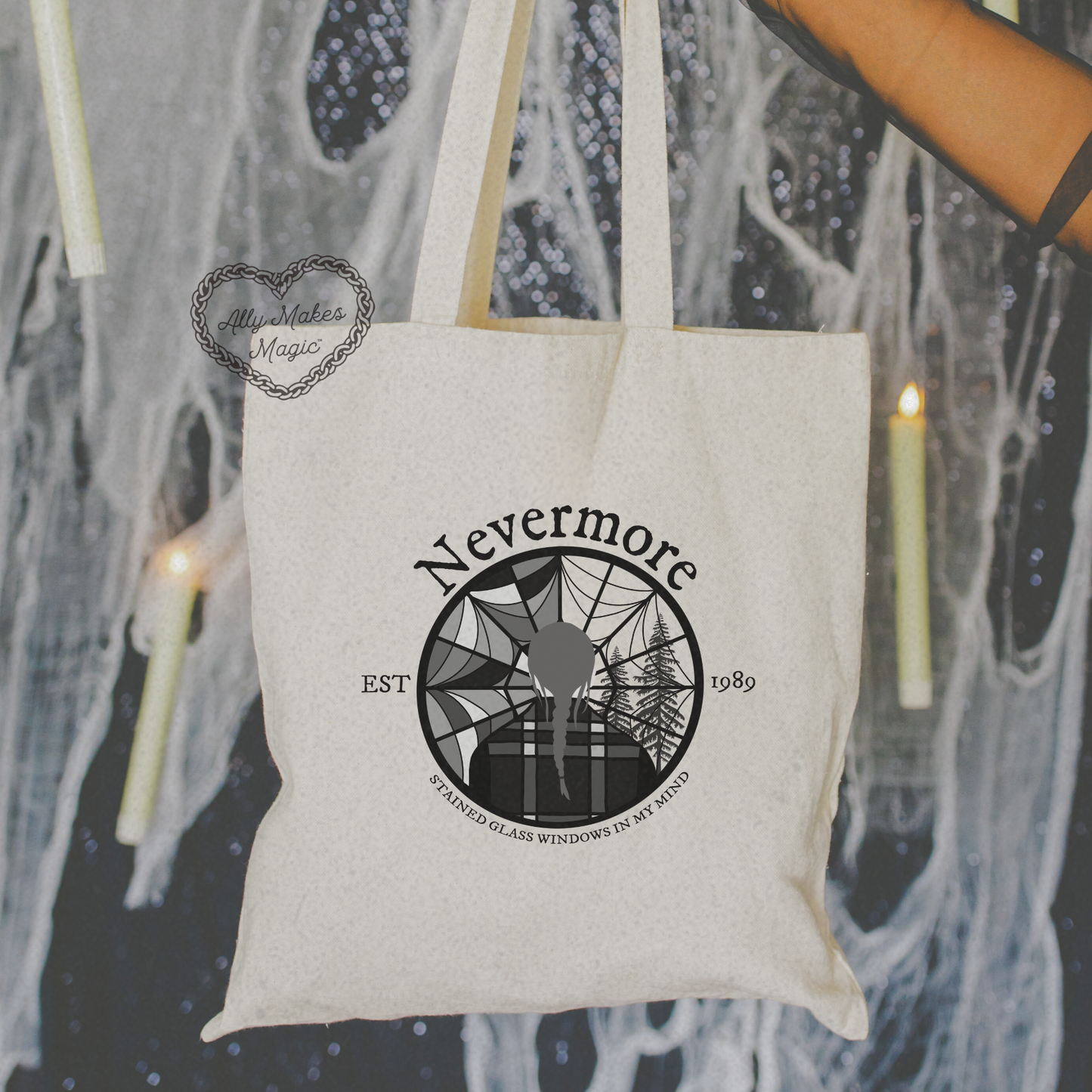 nevermore tote bag