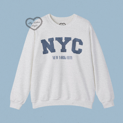 nyc crewneck (faux embroidery)