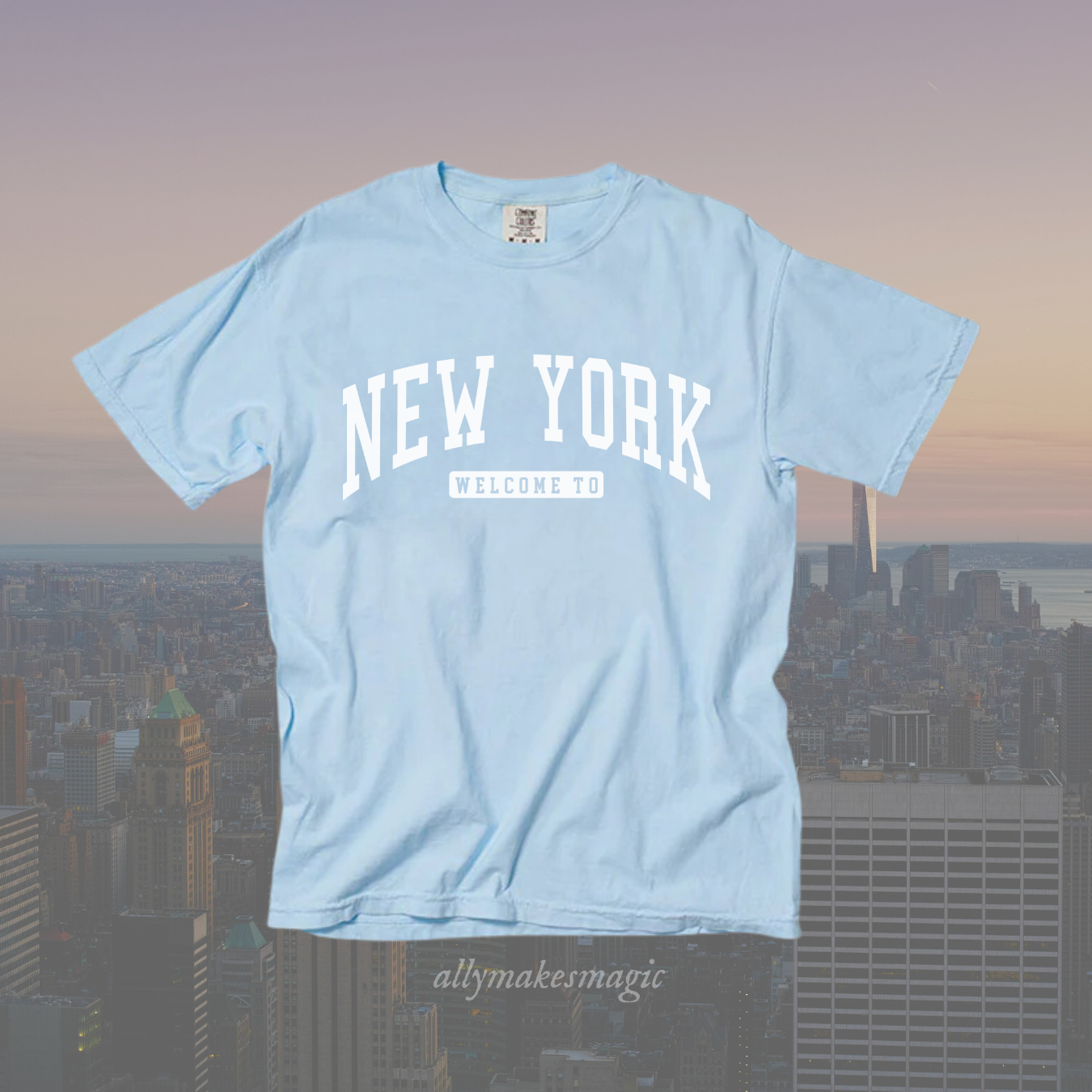 welcome to ny varsity tee