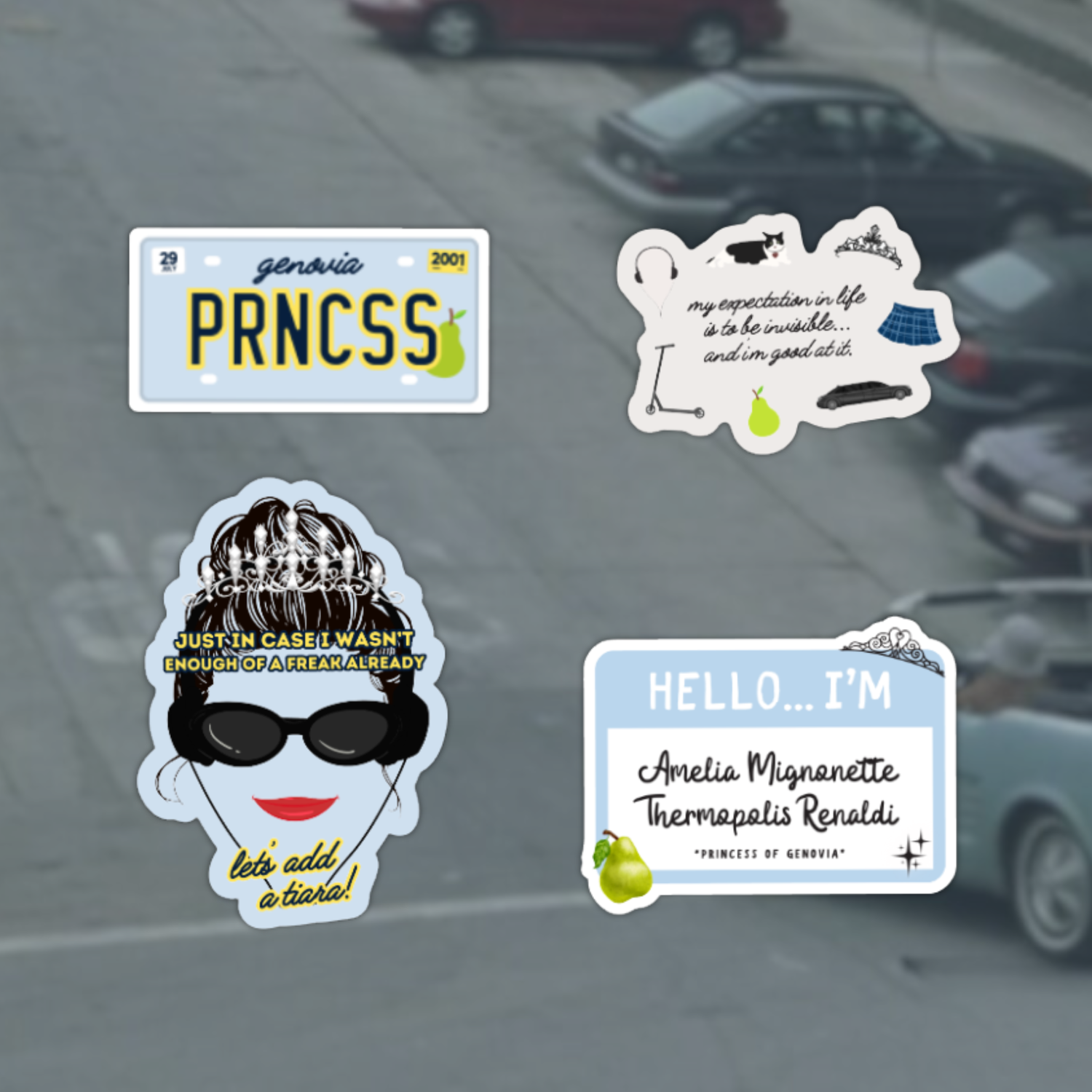 princess diaries stickers