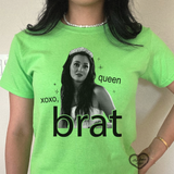 xoxo, queen brat baby tee