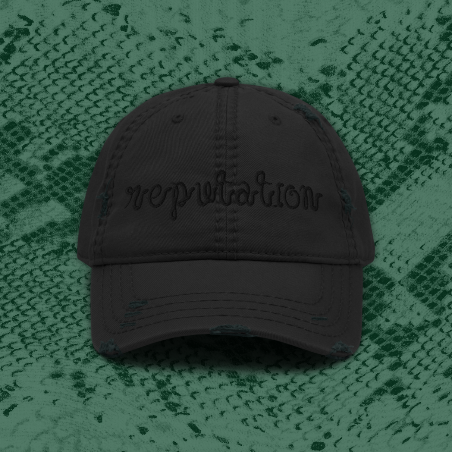 reputation distressed hat