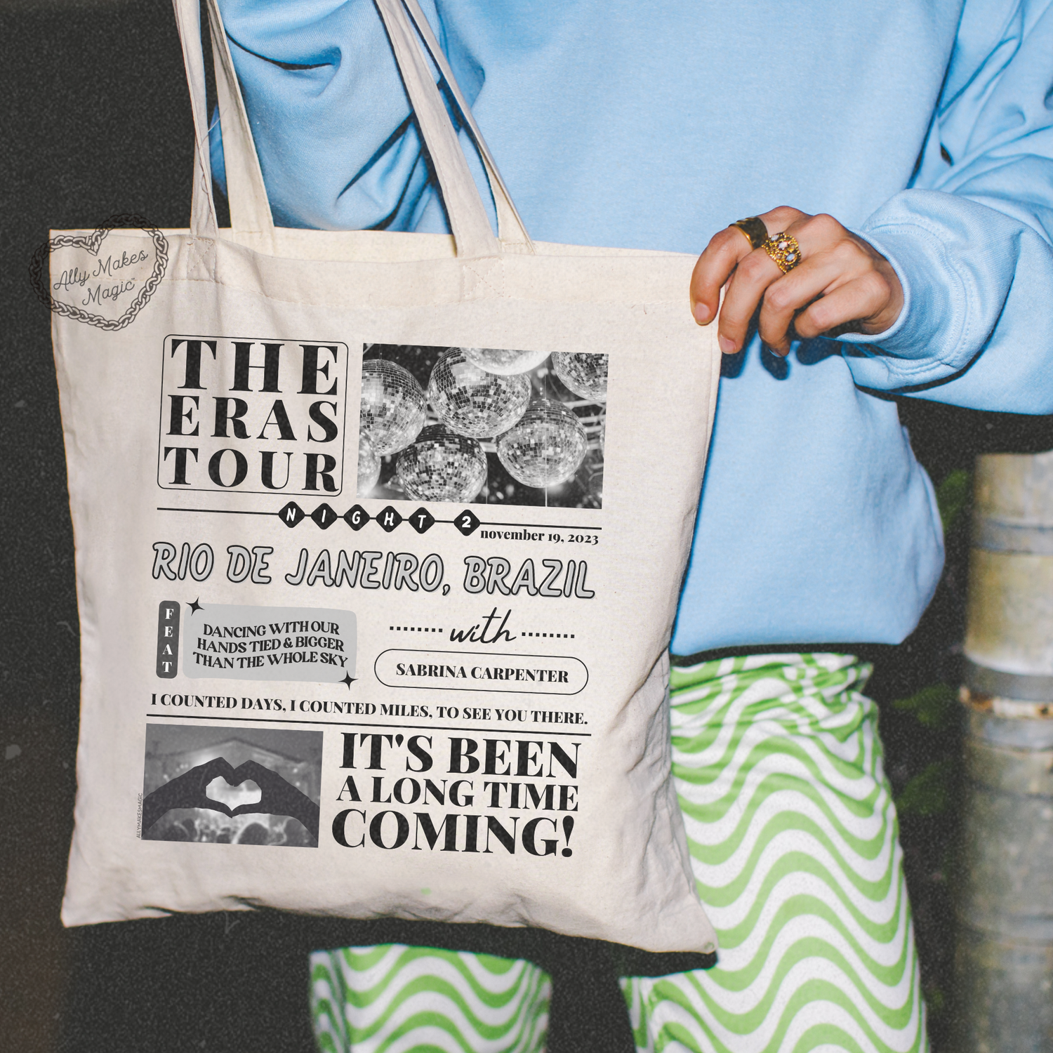 rio de janeiro night 2 tote bag *custom*