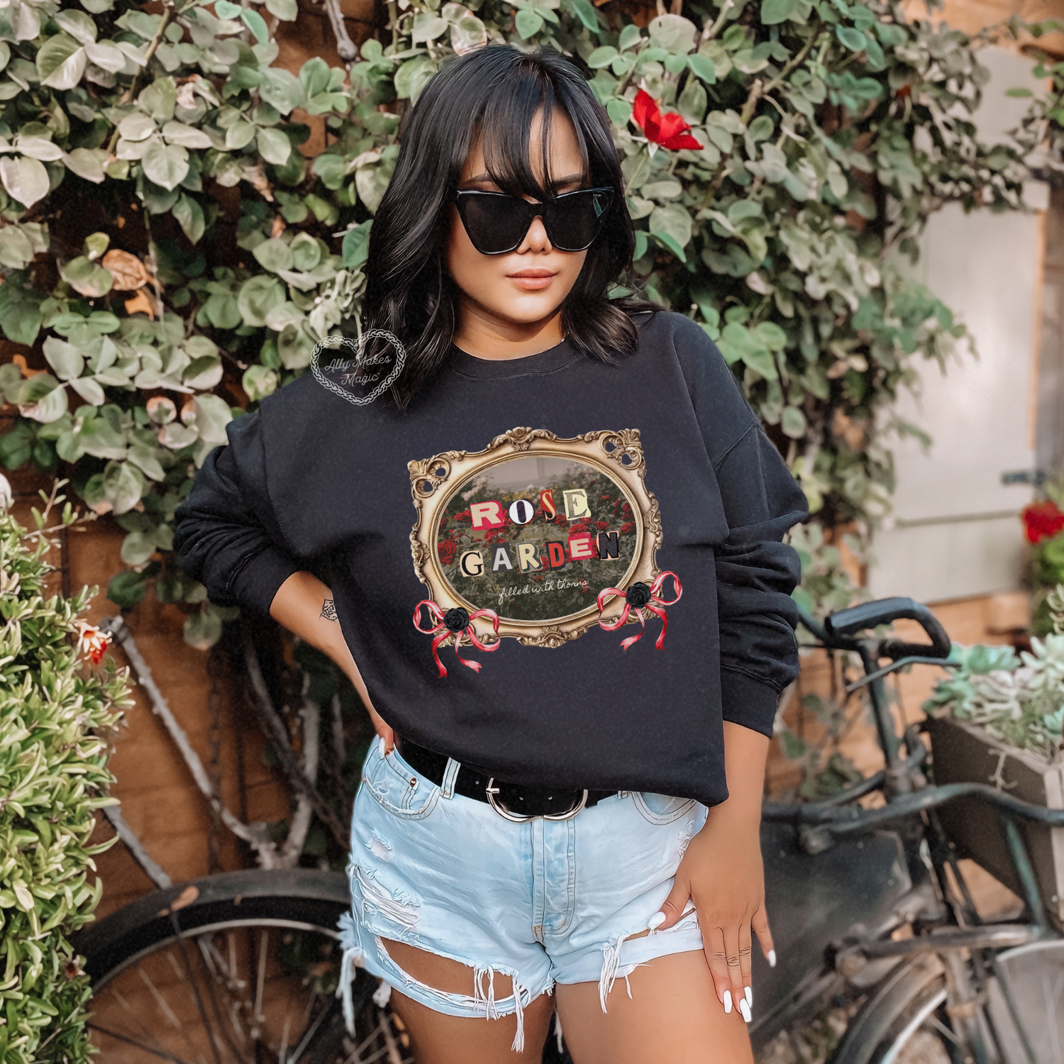 rose garden sweater