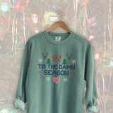 'tisthedamnseason ugly christmas sweater pullover