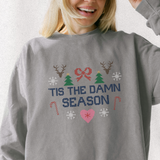 'tisthedamnseason ugly christmas sweater pullover