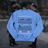 xmas in the city, xoxo ugly christmas sweater