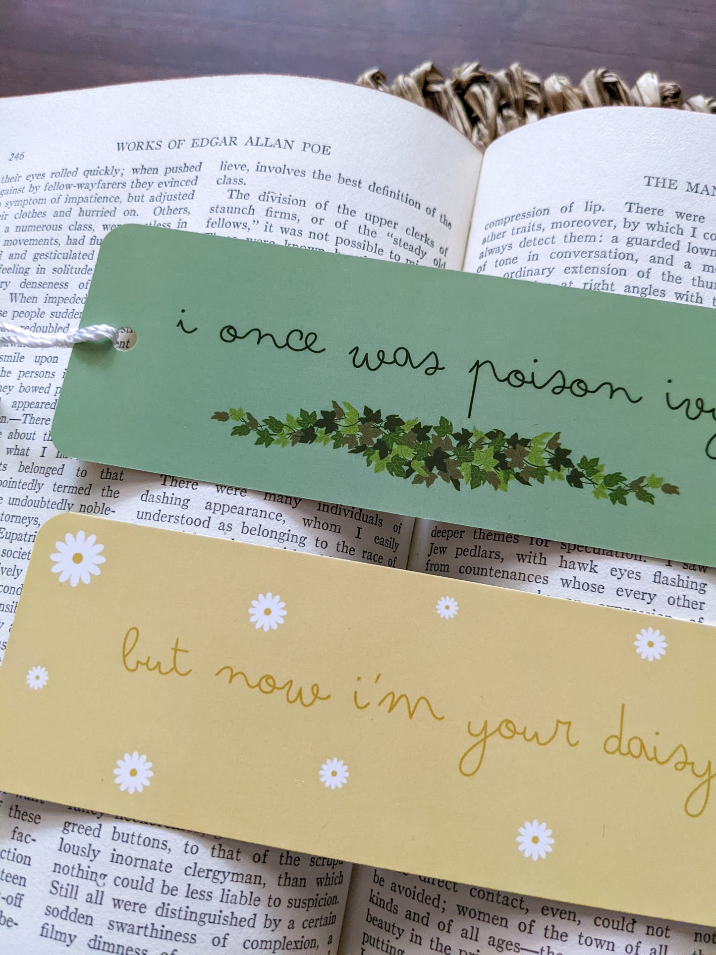 daisy/poison ivy bookmark