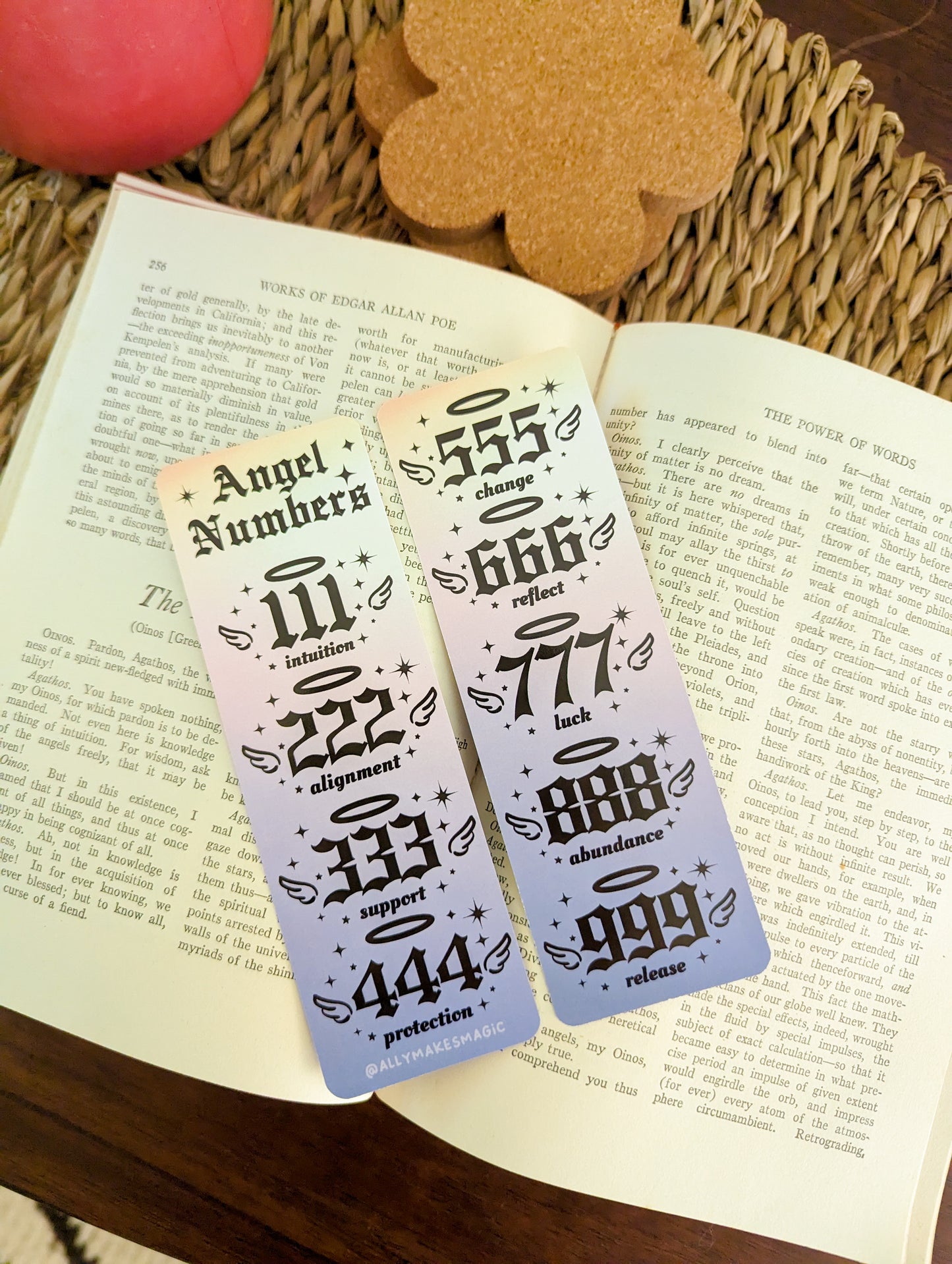 angel numbers bookmark