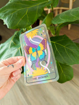 butterfly tarot card suncatcher sticker
